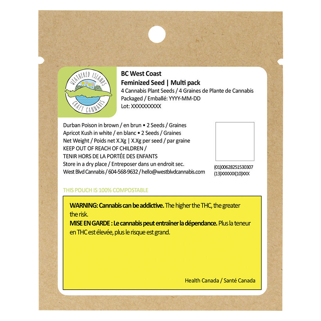 BC West Coast Feminized Seed Multi Pack