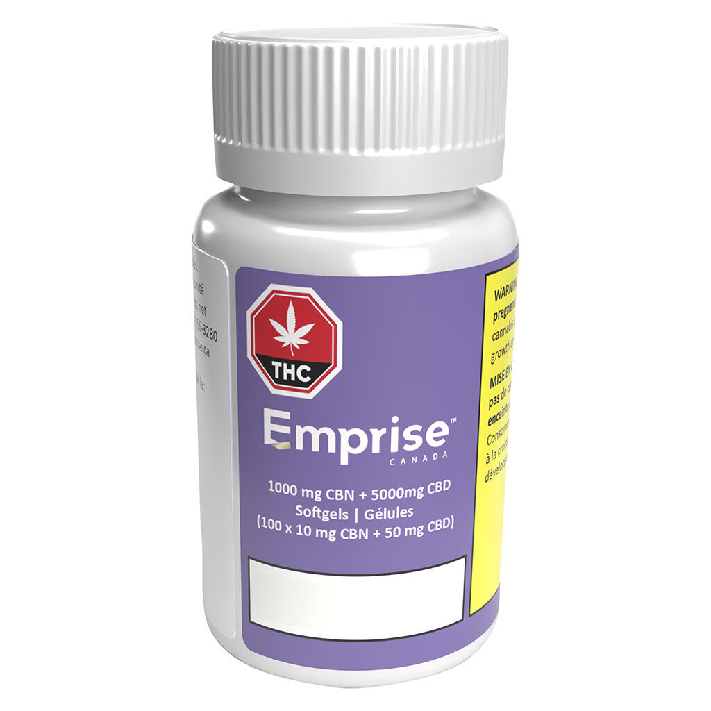 1000 CBN + 5000 CBD Softgels (10 CBN + 50 CBD)