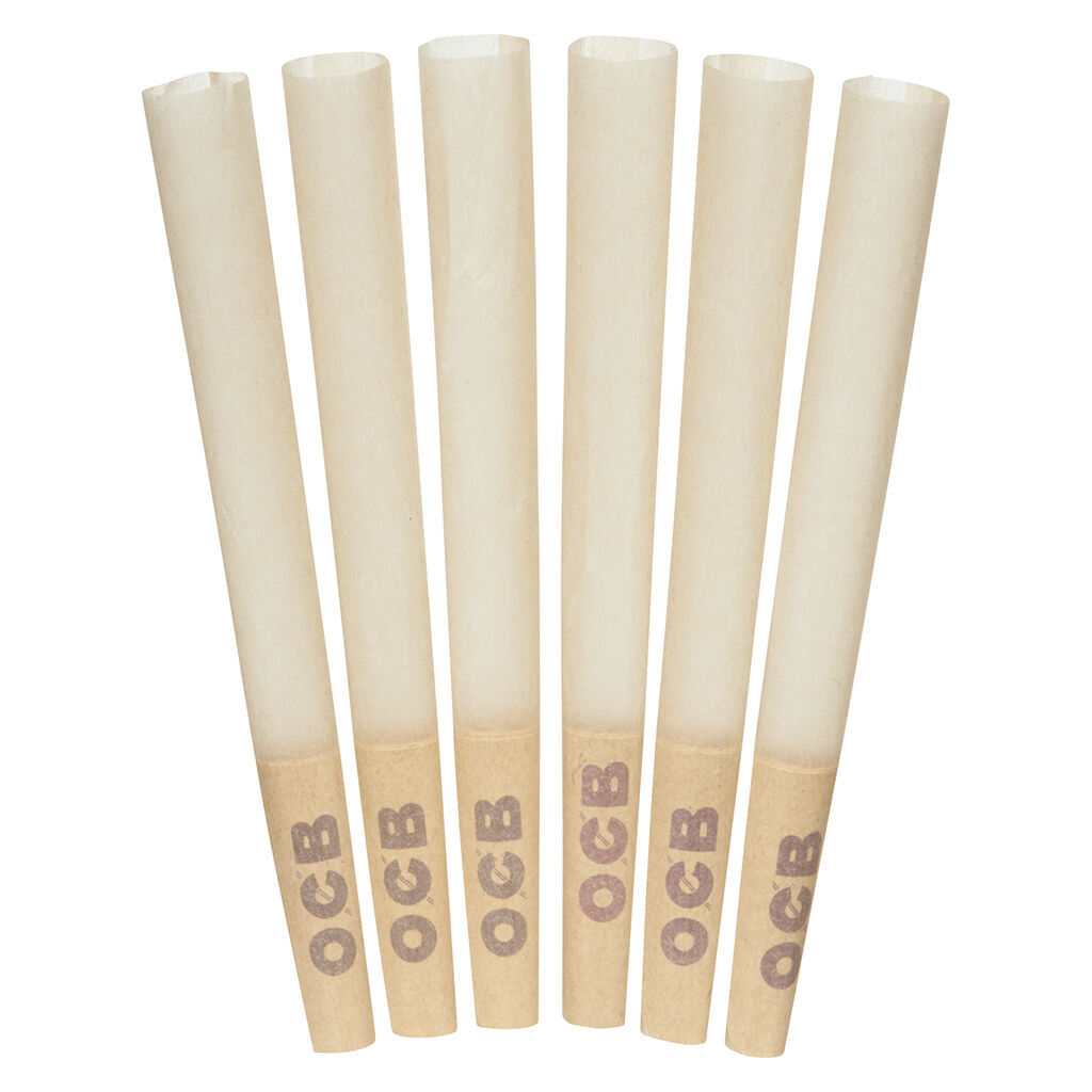 OCB - Virgin Unbleached Cones 1 1/4 - 6 Pack