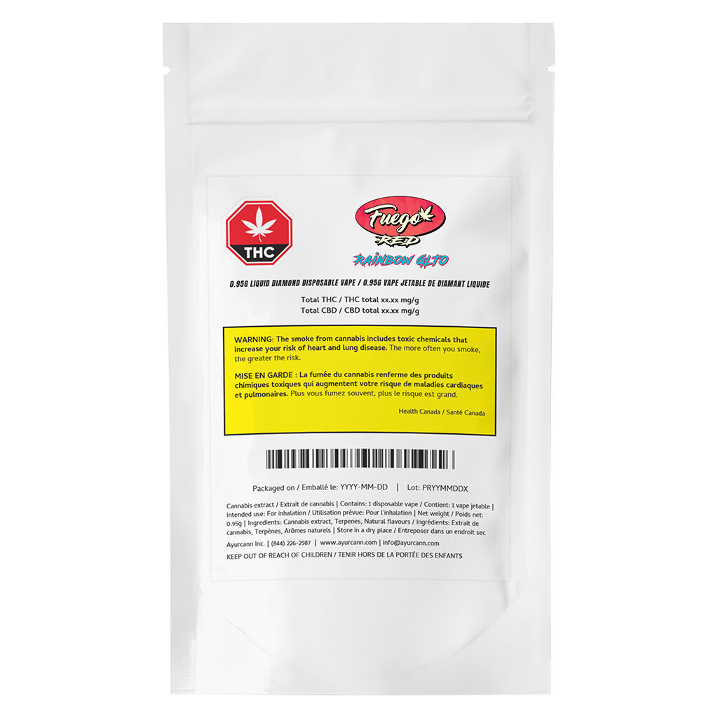 Rainbow GLTO Liquid Diamond Disposable Vape
