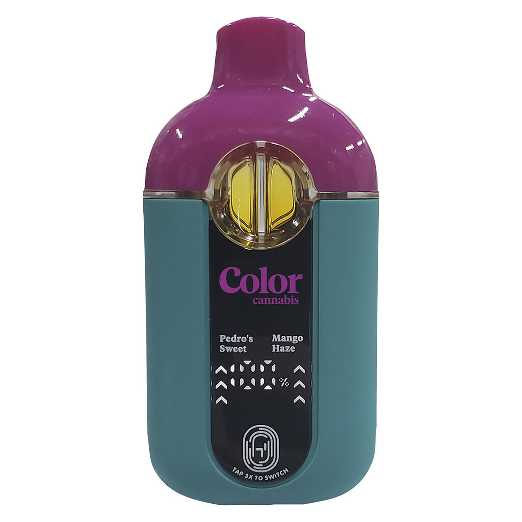 Color Cannabis - Pedro’s Sweet + Mango Haze Live Resin Dual AIO Vape