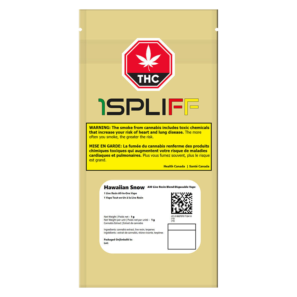 Hawaiian Snow AIO Live Resin Blend Vape