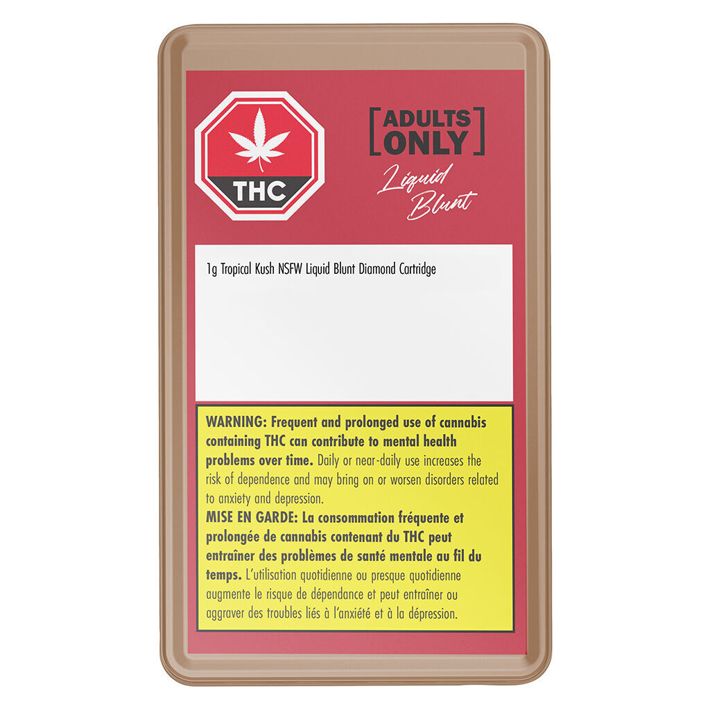 Tropical Kush NSFW Liquid Blunt Diamond 510 Thread Cartridge