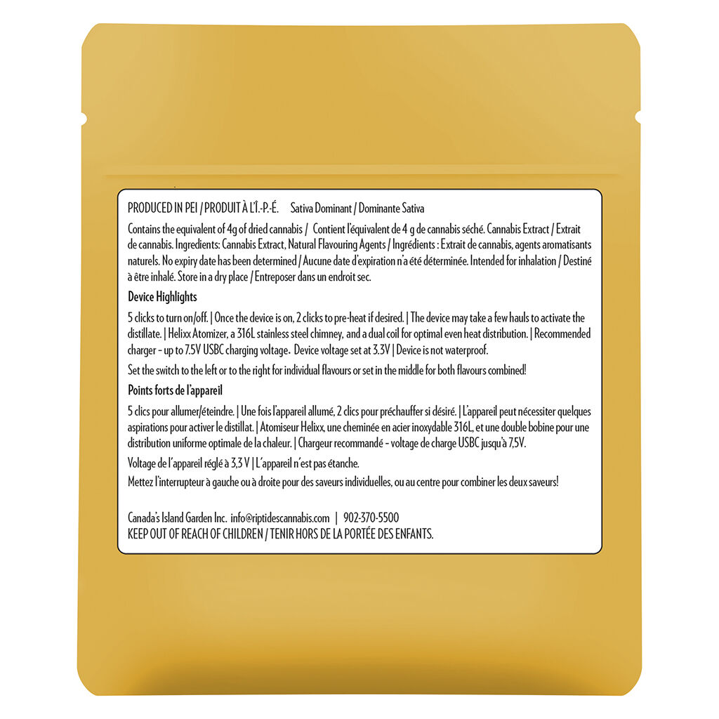 Riptides - Cherry X Lemonade Dual Disposable Aio Vp - 1g | Exeter Cannabis Licensed Cannabis Dispensary in Exeter, ON | Premium Flower, Edibles & More Riptides - Cherry X Lemonade Dual Disposable Aio Vp - 1g | Exeter Cannabis Licensed Cannabis Dispensary in Exeter, ON | Premium Flower, Edibles & More
