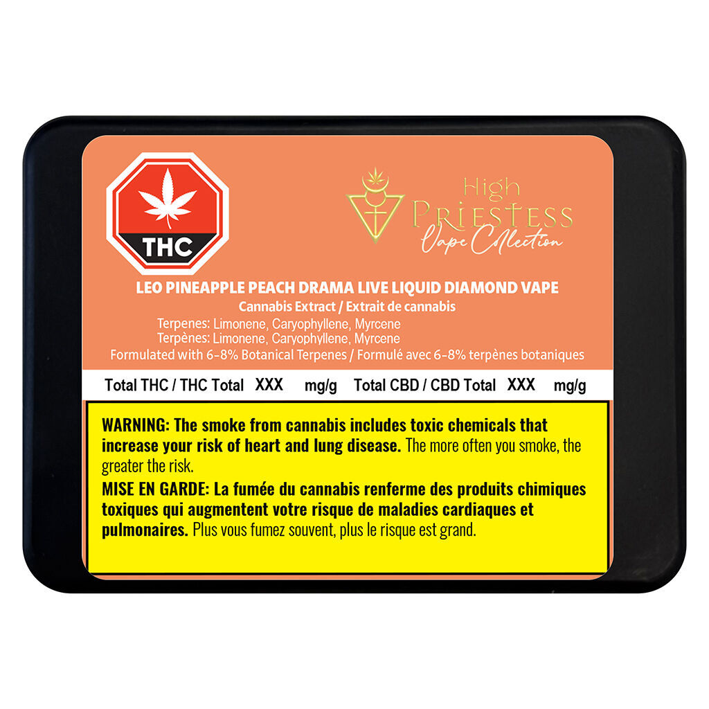 Leo Pineapple Peach Drama Live Liquid Diamond Vape