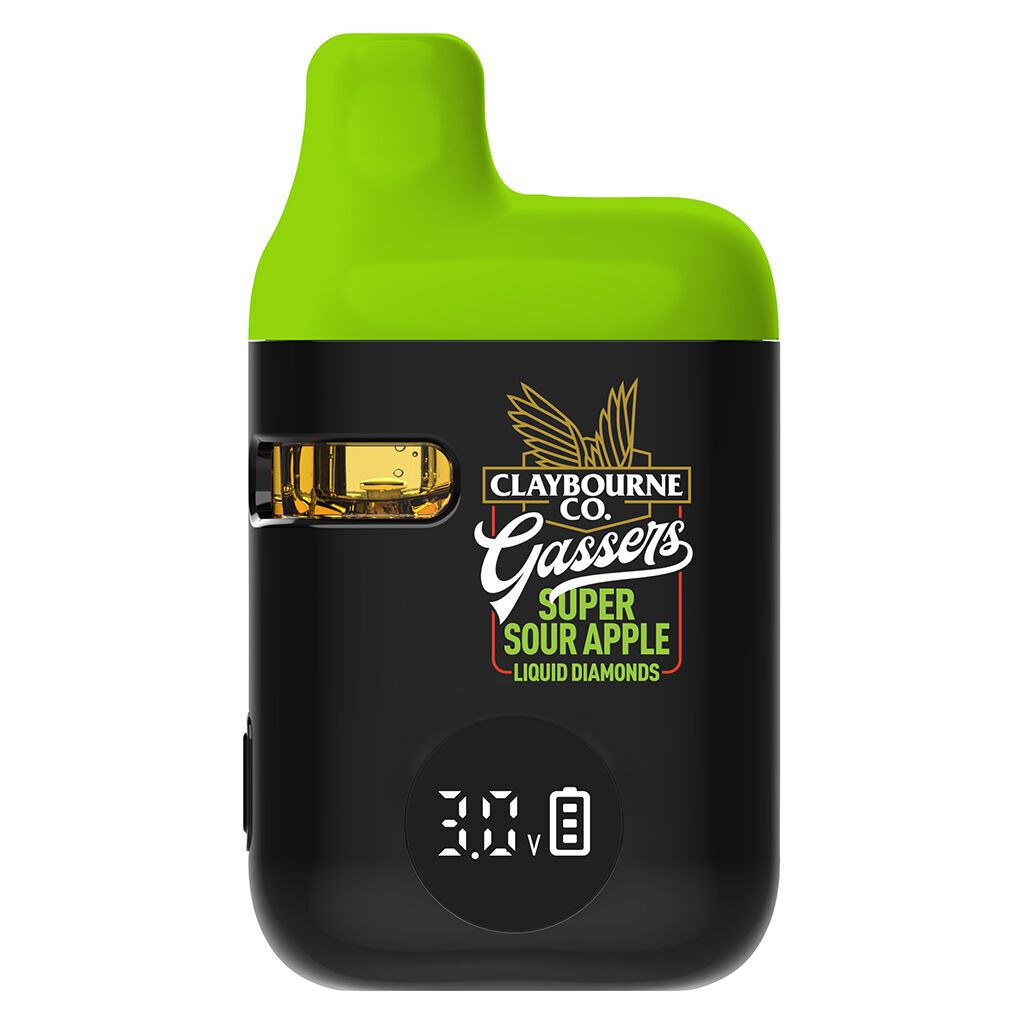 Claybourne - Gassers Super Sour Apple Liquid Diamonds AIO