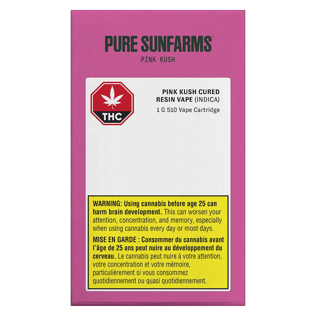 Pink Kush Cured Resin Vape 510 Thread Cartridge