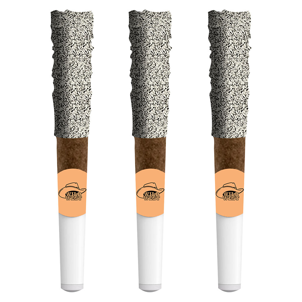 Wild West - 60+ Peach Pony Diamond Dipped Blunts 3x0.5g Pre-Rolls Main Image
