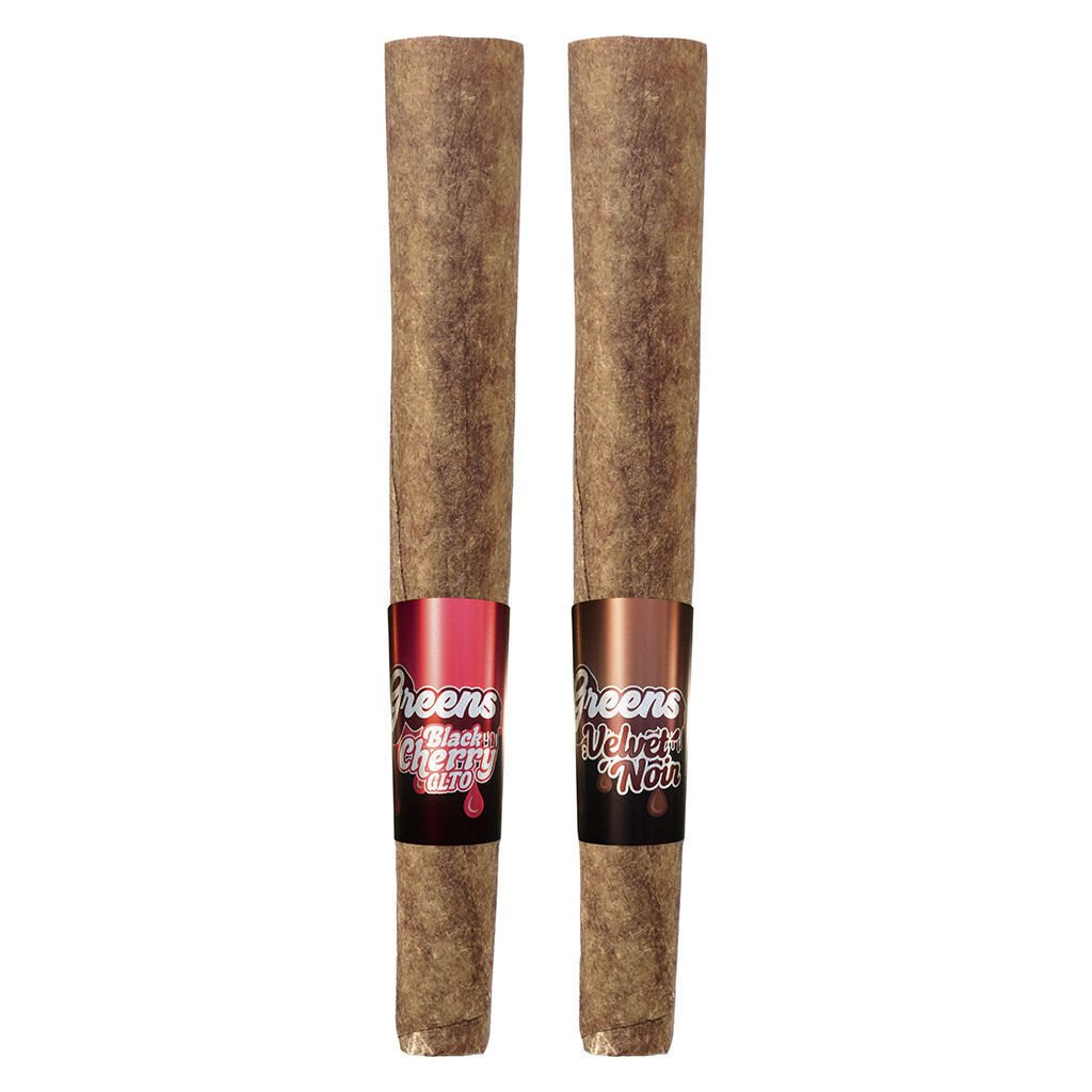 Sticky Greens - Black Cherry GLTO+Velvet Noir infused Blunt combo pack