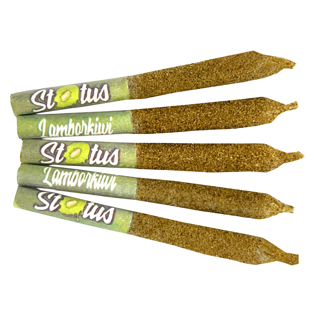 Status - Lamborkiwi Liquid Diamond Infused Kief Coated 5x0.25g Pre-Rolls Main Image