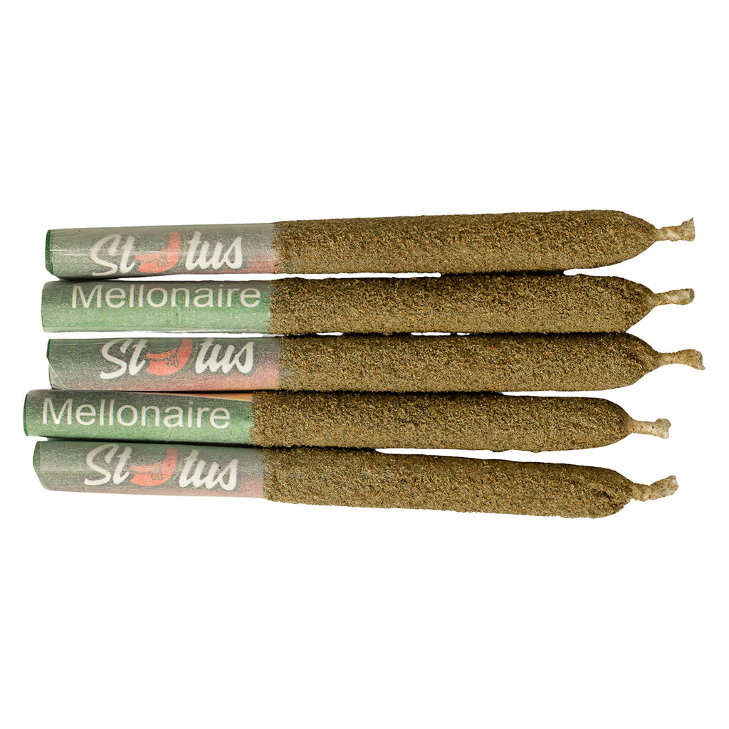 Status - Mellonaire Liquid Diamond Infused Kief Coated 5x0.25g Pre-Rolls Main Image