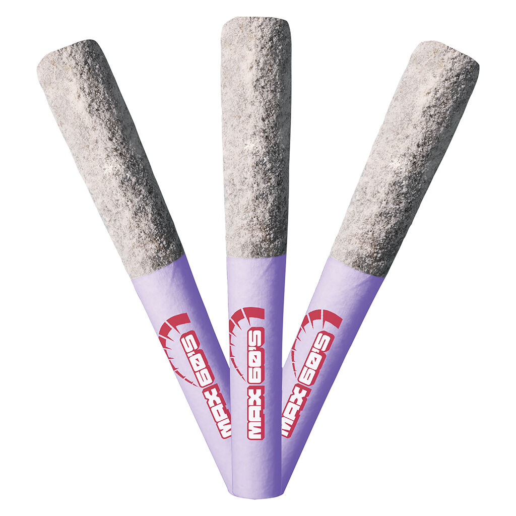 Max 60's Triple Diamond Infused PreRoll  Frosted Grape  3x