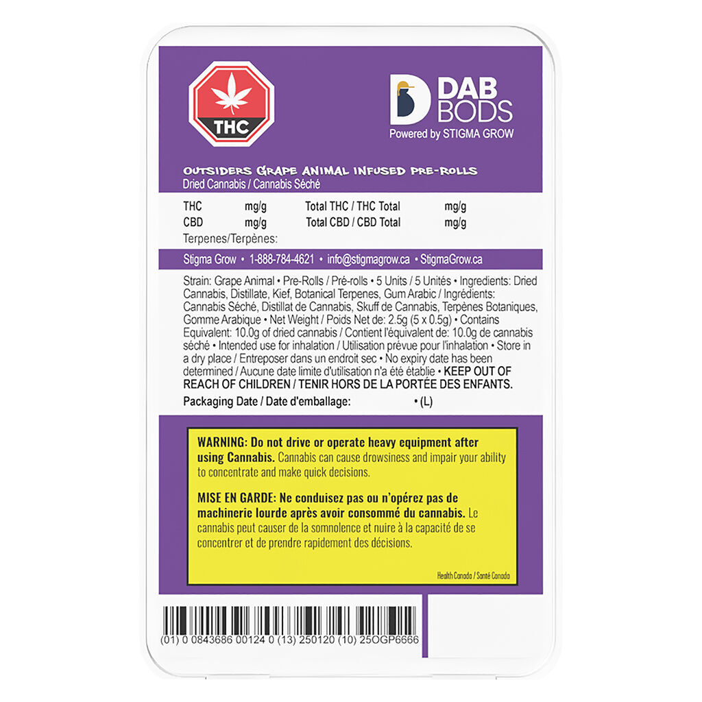 Outsiders Grape Animal Infused Pre-Roll