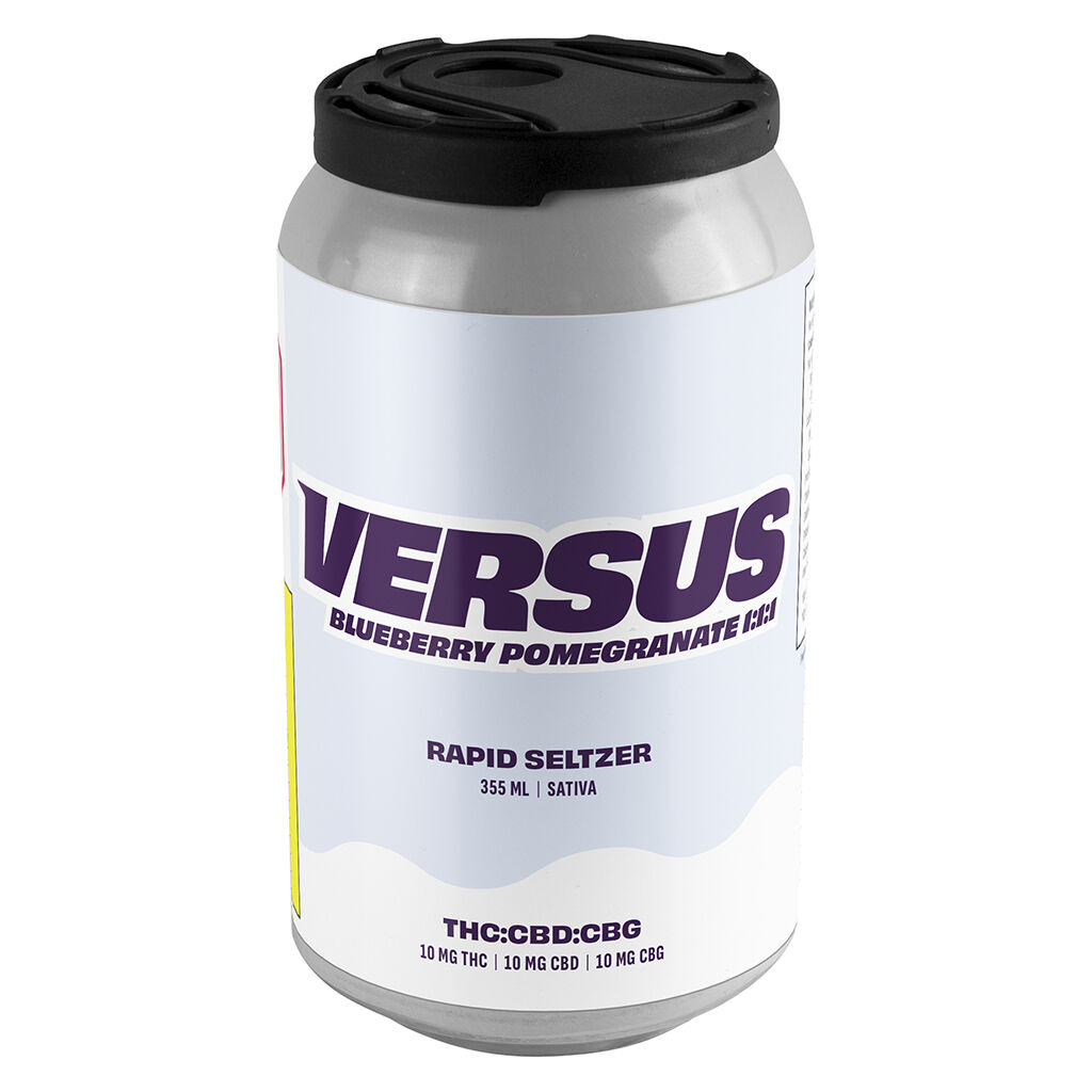 VERSUS - Blueberry Pomegranate 1:1:1 THC/CBD/CBG Rapid Seltzer 355ml Main Image