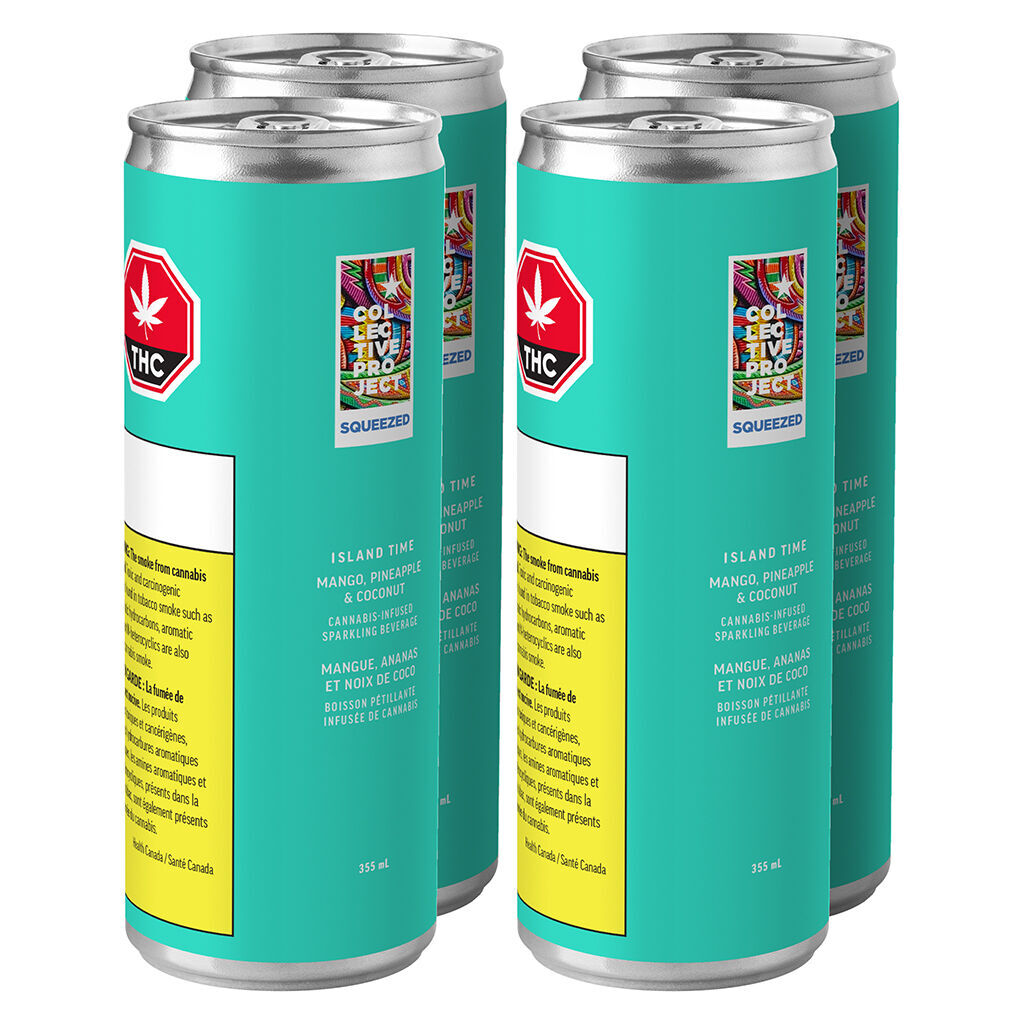 COLLECTIVE PROJECT - Island Time (Mango Pineapple & Coconut) Sparkling Juice 4x355ml Main Image