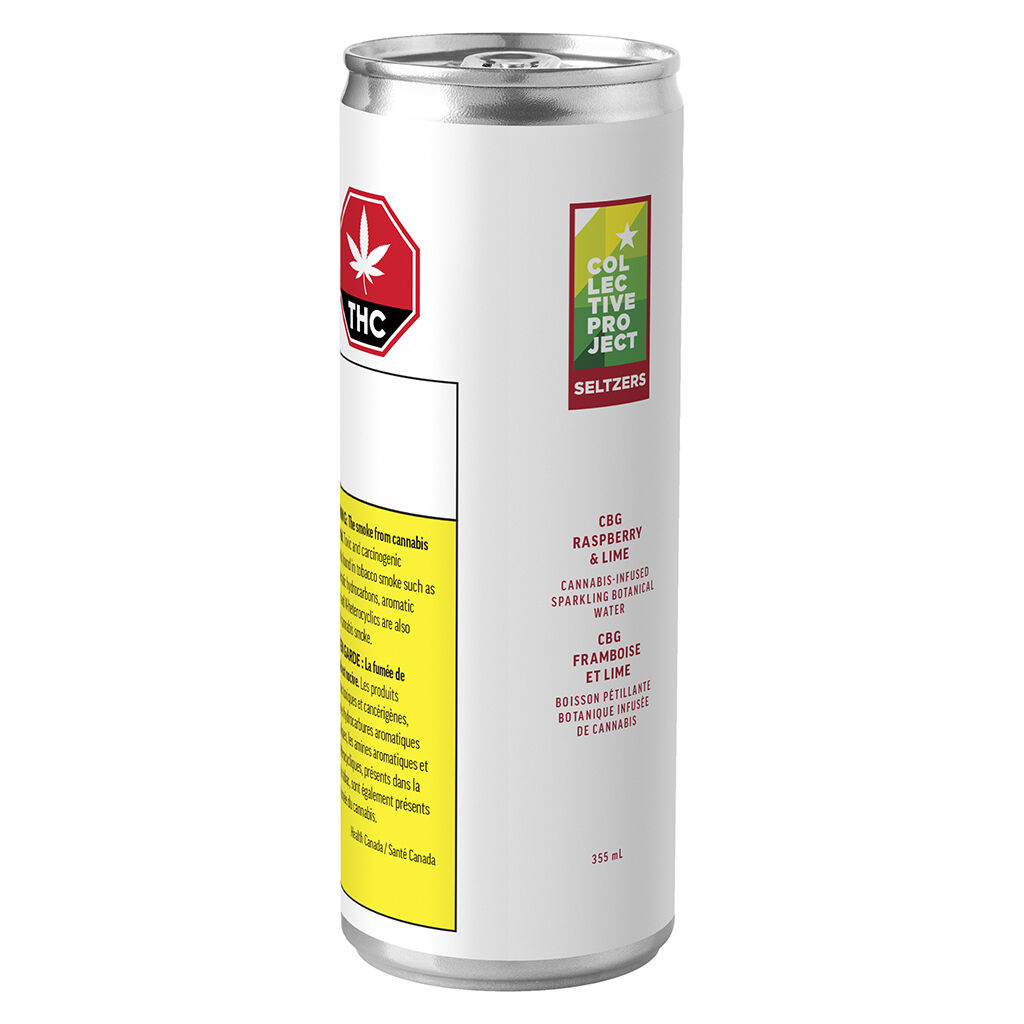 2:1 CBG:THC Raspberry & Lime Sparkling Botanical Water - Blend - 355ml