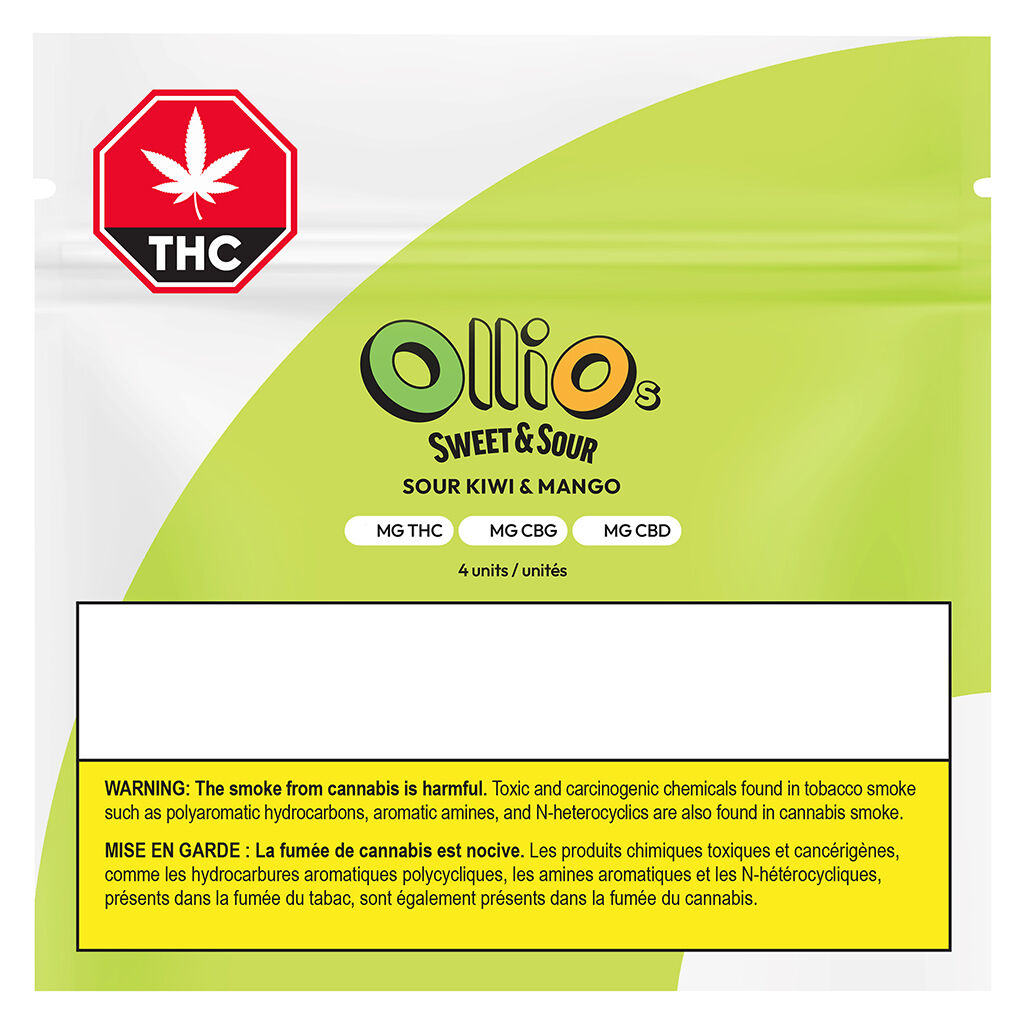 Sour Kiwi & Mango THC/CBG/CBD  4 Pack