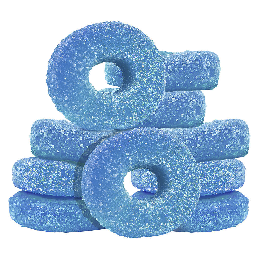 Olli O's - 100 THC Multipack Blue Raspberry Gummies 10x1 Pack Soft Chews Main Image