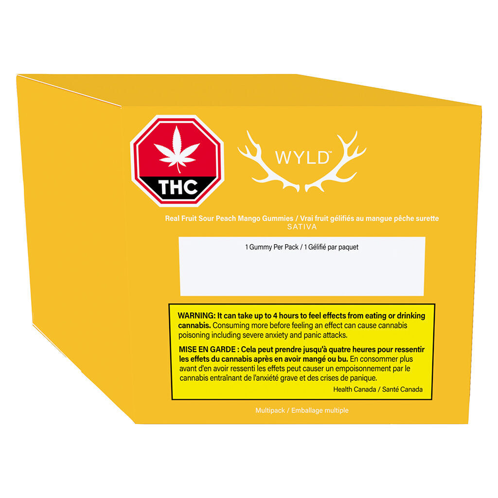Real Fruit Sour Peach Mango Sativa 3:1 CBG:THC Multipack