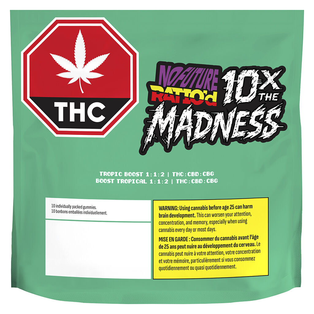 10X the Madness: Ratio'd Tropic Boost 1:1:2 THC/CBD/CBG