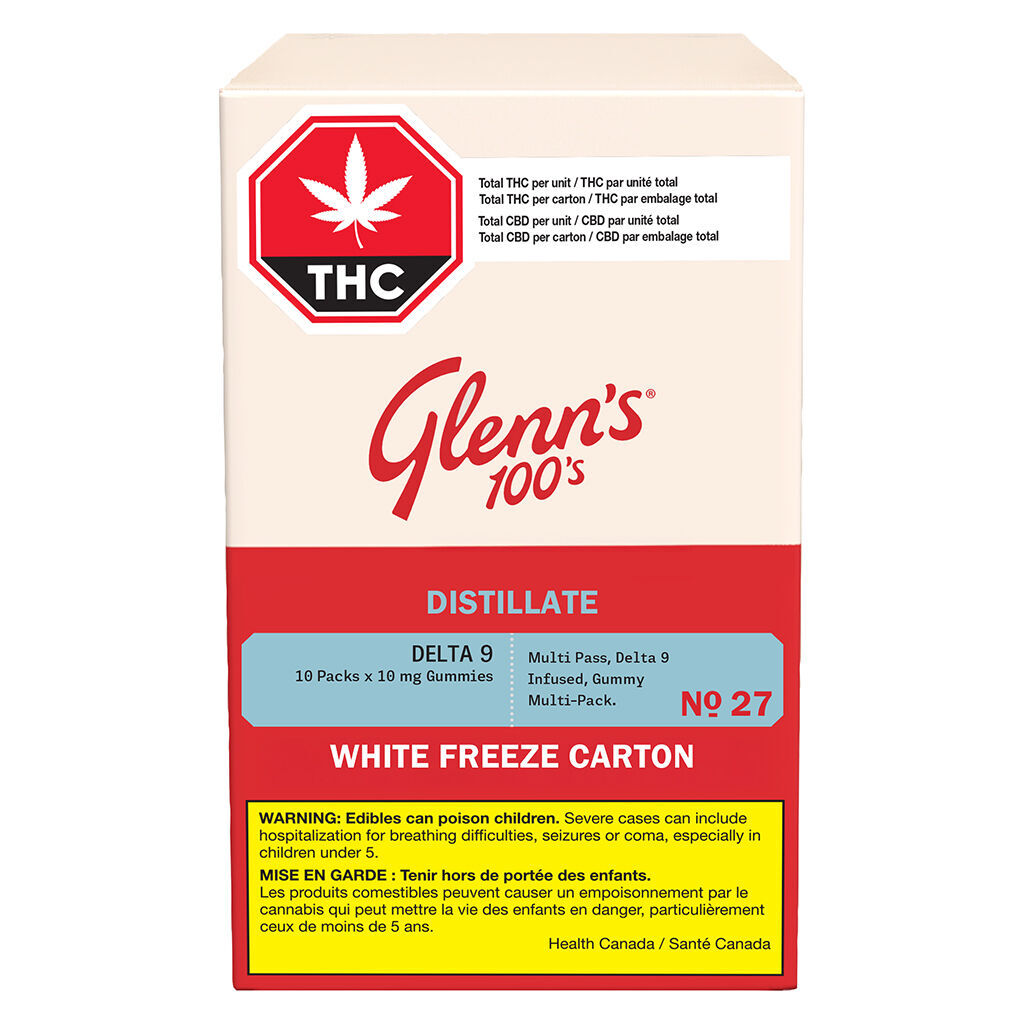 No.27 100's Distillate Delta 9 - White Freeze carton
